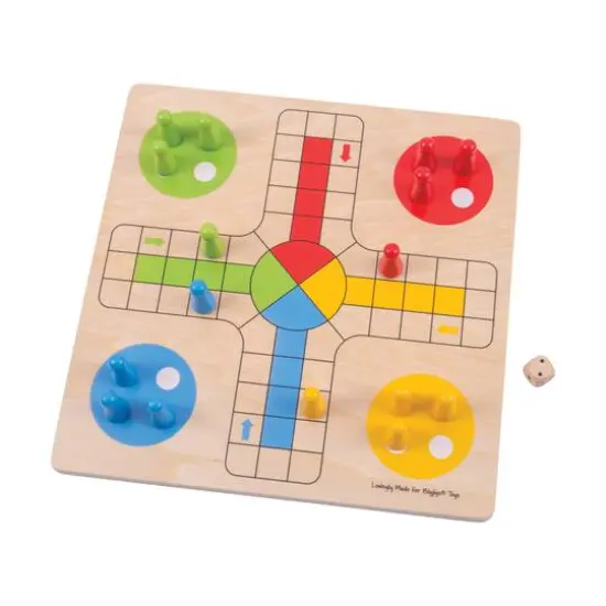 Bigjigs Toys&reg; Wooden Traditional Ludo Board Game {3}
