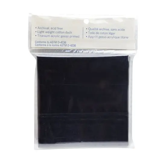 4 Pack 4" x 4"&nbsp;Mini Canvas Panels by Artist's Loft&trade; Necessities&trade; Black {6}