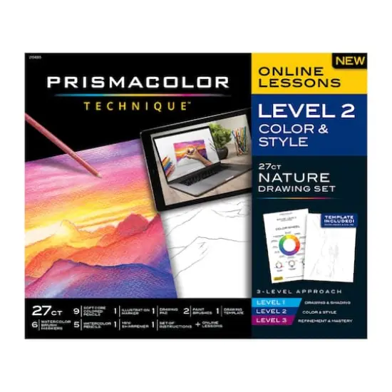 Prismacolor&reg; Technique&trade; Level 2 Color & Style 27-Piece Nature Drawing Set {1}