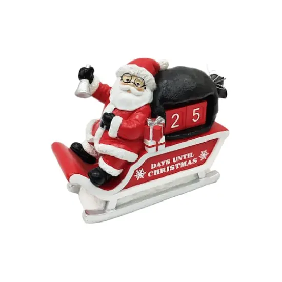 7.25" Santa on Sleigh Christmas Countdown Tabletop D&eacute;cor by Ashland&reg; {1}
