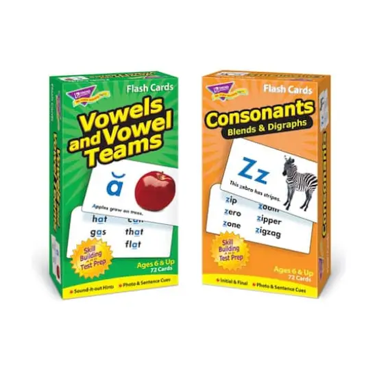 Trend Enterprises&reg; Vowels and Consonants Skill Drill Flash Cards Assortment {1}