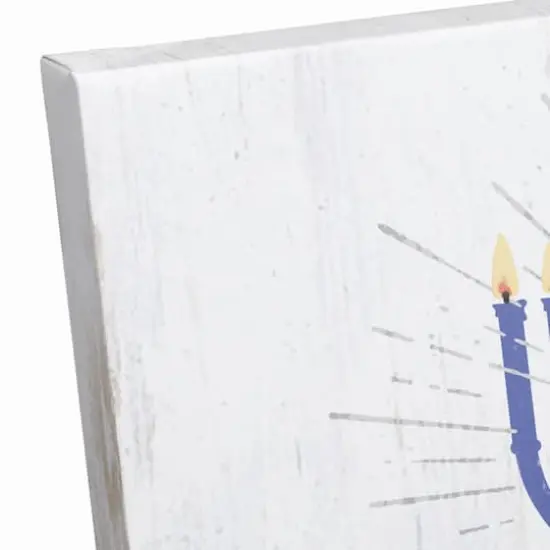 Let It Glow Menorah 16x16 Canvas Wall Art {4}