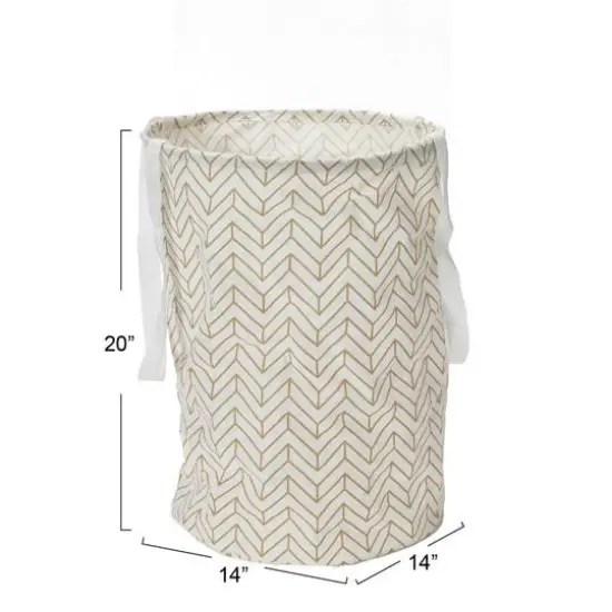 Household Essentials Krush Round Laundry Bag with Handles (Brown) {4}