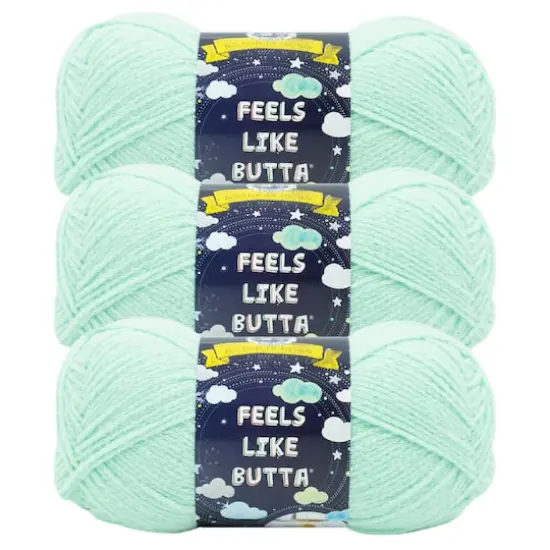 3 Pack Lion Brand&reg; Feels Like Butta&reg; Solid Yarn Seagreen {1}