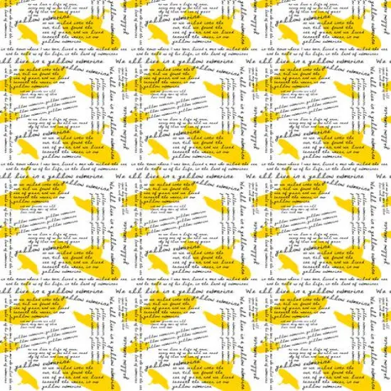 Epic Lennon & McCartney Yellow Submarine Cotton Fabric {3}