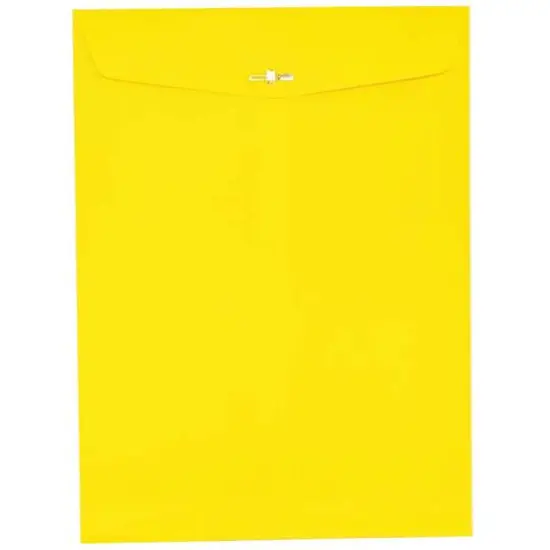 JAM Paper 9" x 12" Clasp Closure Colored Envelopes, 25ct. Yellow {4}