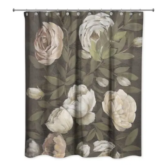 Antique Florals Warm 71" x 74" Shower Curtain {3}