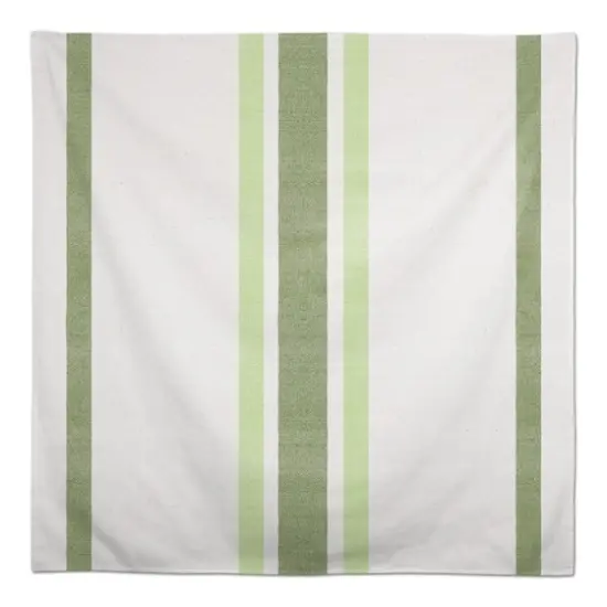 Green Market Stripes 1 58" x 58" Tablecloth {1}