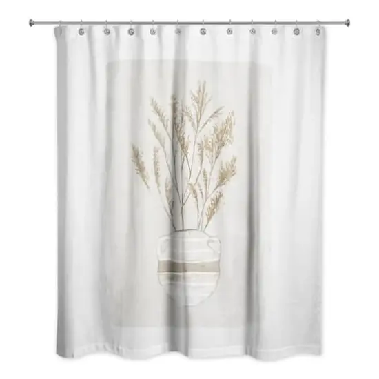 Pampas Plant Jug Striped 71" x 74" Shower Curtain {3}