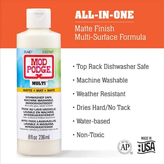 Mod Podge&reg; Multi&trade; All-in-One Matte Finish Formula, 8oz. {3}