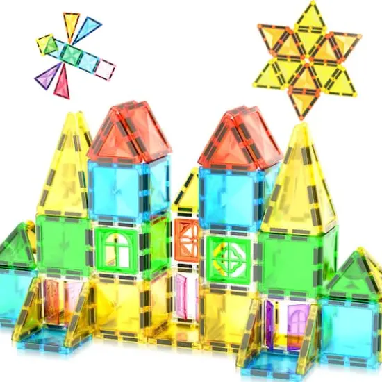 PicassoTiles® 48-Piece Mini Diamond Magnetic Tiles Series Set {1}