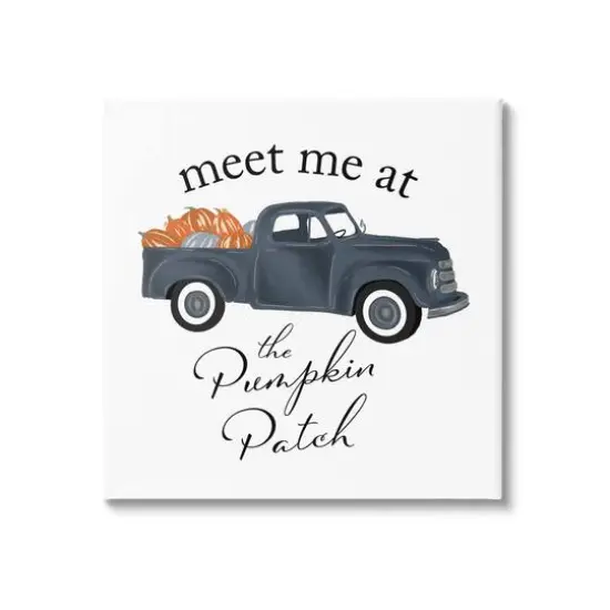 Stupell Industries Meet Me At Pumpkin Patch Truck Canvas Wall Art {1}