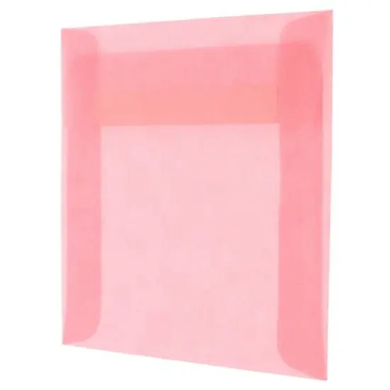 JAM Paper 8.5" x 8.5" Translucent Vellum Invitation Envelopes, 50ct. Blush Pink {4}