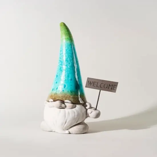 24" Garden Gnome with Welcome Sign Statue {4}