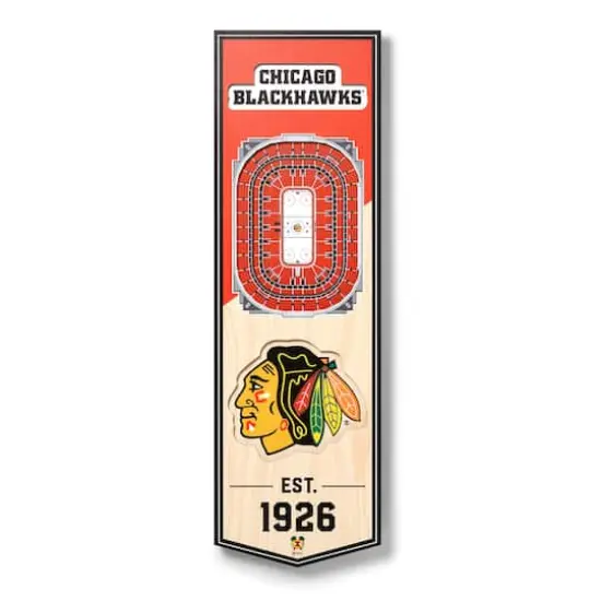 19" NHL 3D StadiumView Banner Chicago Blackhawks {1}
