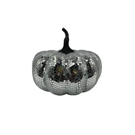 8.25" Disco Pumpkin Tabletop D&eacute;cor by Ashland&reg; Silver {3}