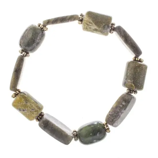 John Bead New Jade No.80 Natural Stone Stretch Bracelet {5}