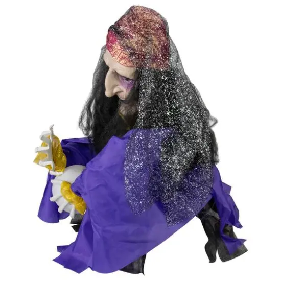 20" Lighted & Animated Fortune Teller Halloween Decoration {4}