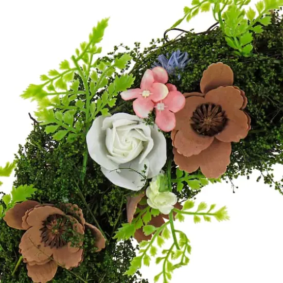 18" Floral Assortment Spring Wreath {4}