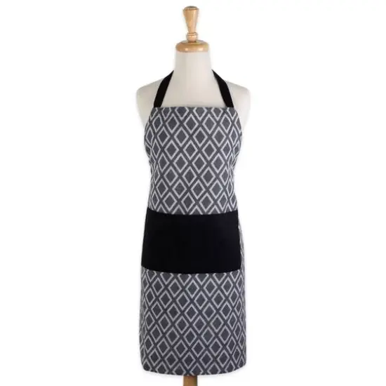 Black & White Diamond Chef Apron {5}