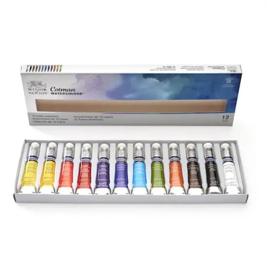 Winsor & Newton&trade; Cotman Watercolour&trade; 12 Color Paint Tube Collection {1}