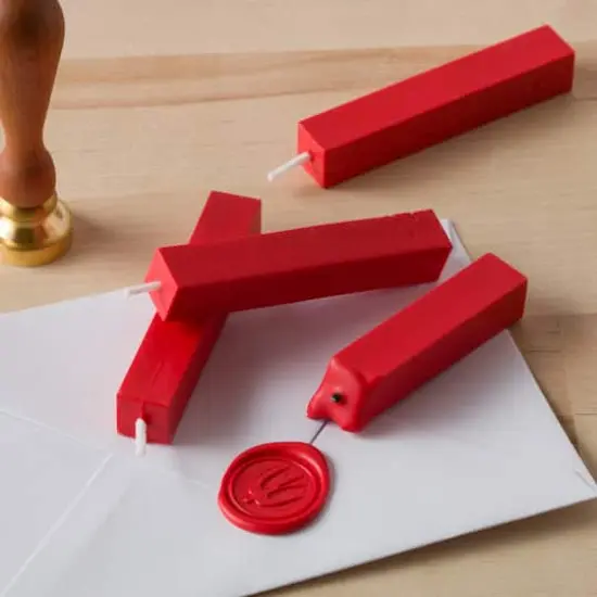 Sealing Wax Sticks, 4ct. by Recollections&trade; True Red {4}