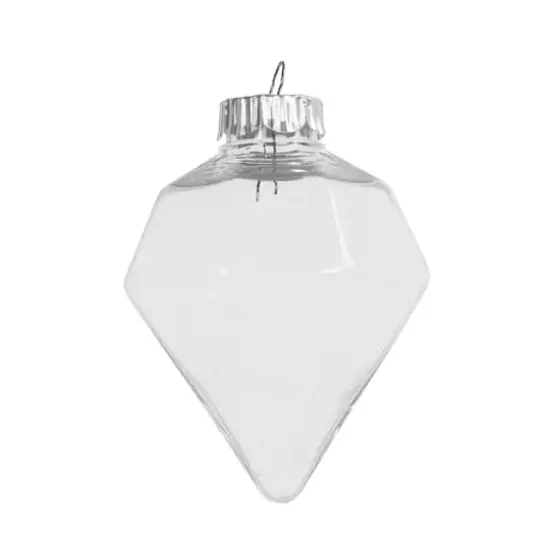 4.25" DIY Clear Plastic Diamond Ornaments, 4ct. by Make Market&reg; {3}