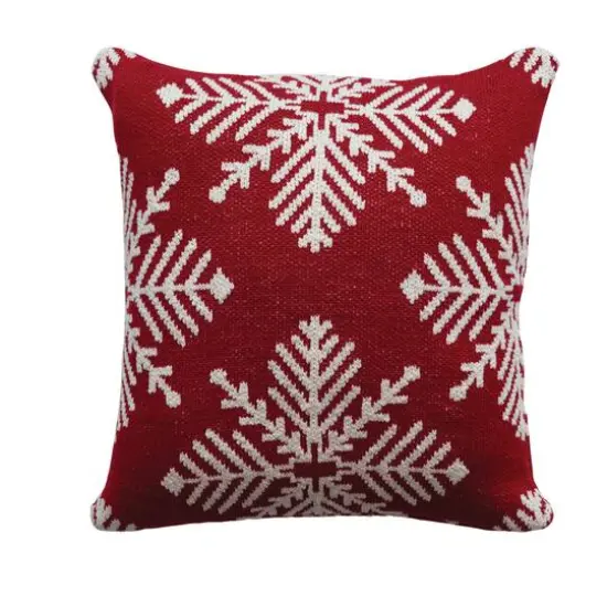 Hello Honey&reg; Red & White Snowflake Pillow {1}