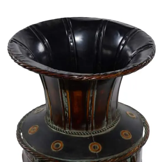 Brown Metal Rustic Vase, 27" x 9" x 9" {5}