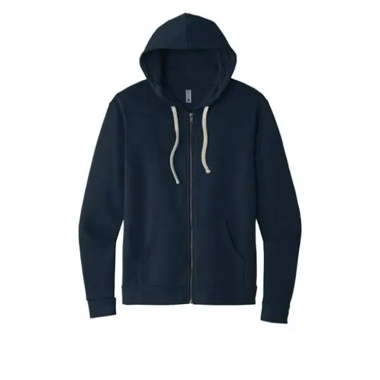 Next Level Unisex Santa Cruz Zip Hoodie Midnight Navy {1}