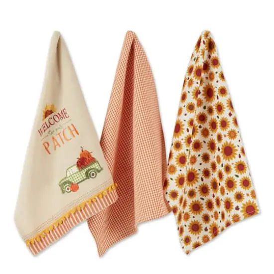 DII&reg; Pumpkin Patch Truck Dishtowel Set {1}