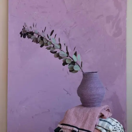 10.5" Lilac Hand-Woven Seagrass Basket {8}