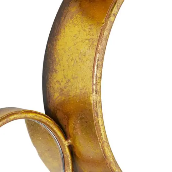 CosmoLiving By Cosmopolitan Gold Contemporary Metal Wall Mirror {4}