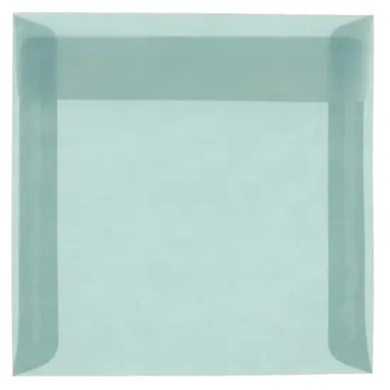 JAM Paper 8.5" x 8.5" Translucent Vellum Invitation Envelopes, 25ct. Ocean Blue {1}