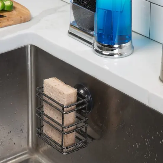 Laura Ashley Dark Gray Speckled Sponge Holder {3}