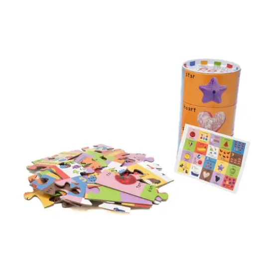First 100 Numbers, Colors, Shapes Mix & Match Puzzle Tin: 24 Pcs {4}