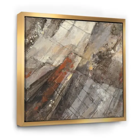 Designart - Fire and Ice Minerals III - Farmhouse Framed Canvas {1}