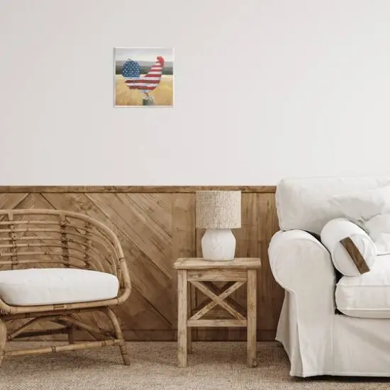 Stupell Industries American Flag Rooster Wall Plaque Art {3}