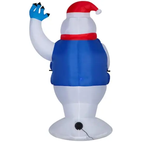 6.5ft. Airblown&reg; Inflatable Christmas Bumble in Blue Puffer Vest {3}