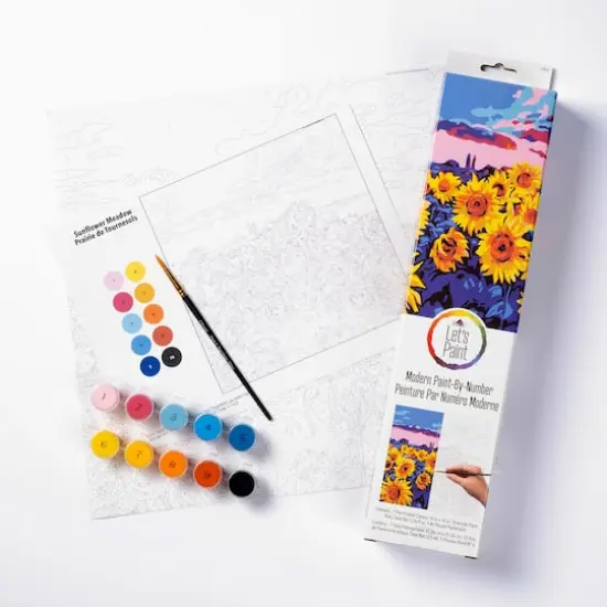 Plaid&reg; Sunflower Meadow Paint-By-Number Kit {3}