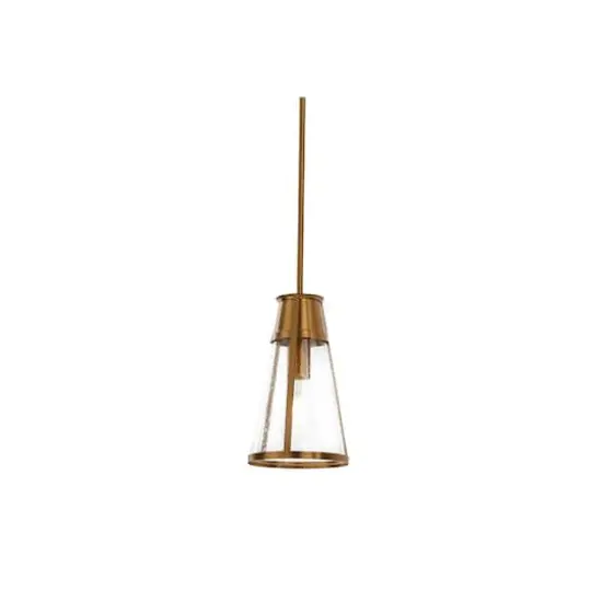 Hello Honey&reg; Robert Stevenson Lighting Jaxon Metal & Seedy Glass Ceiling Light Brushed Gold {4}