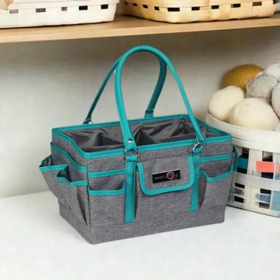 Everything Mary Heather Gray & Teal Deluxe Store and Tote {1}
