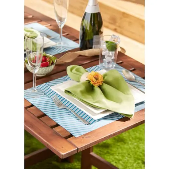 DII&reg; Textured Twill Weave Placemats, 6ct. Storm Blue {7}
