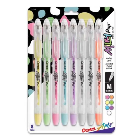 Pentel&reg; Milky Pop&trade; Pastel 8 Color Gel Pen Set {1}