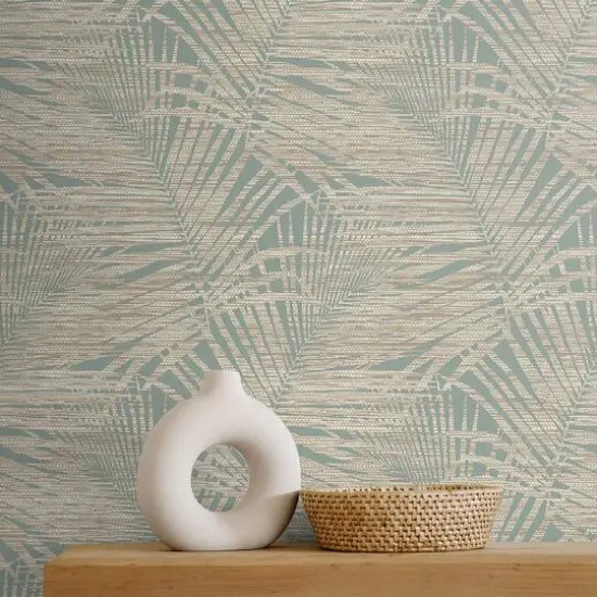 Tommy Bahama&reg; Shadow Palms Peel & Stick Wallpaper Seamist {4}
