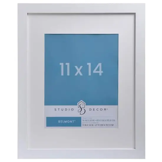 White Belmont Frame with Mat by Studio D&eacute;cor&reg; {1}