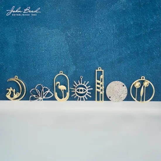 John Bead Silver Flamingo Pendants, 4ct. {3}