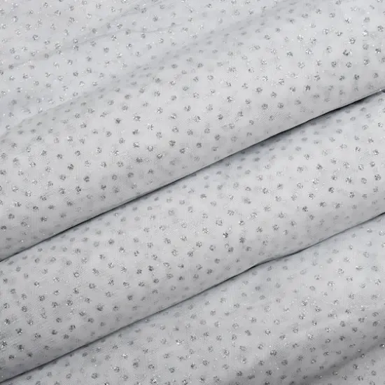 Feldman White with Silver Dots Mesh {1}