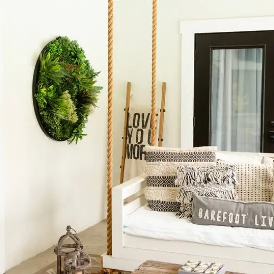 38" Framed Amazon Rainforest Artificial Living Wall Art Panel {10}