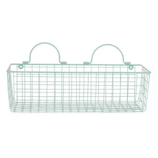 DII&reg; Medium Wire Wall Baskets, 2ct. Aqua {4}